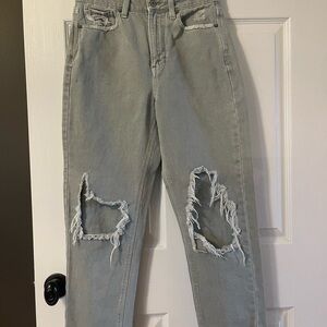 American Eagle Stylish sage green Distressed Women Jeans